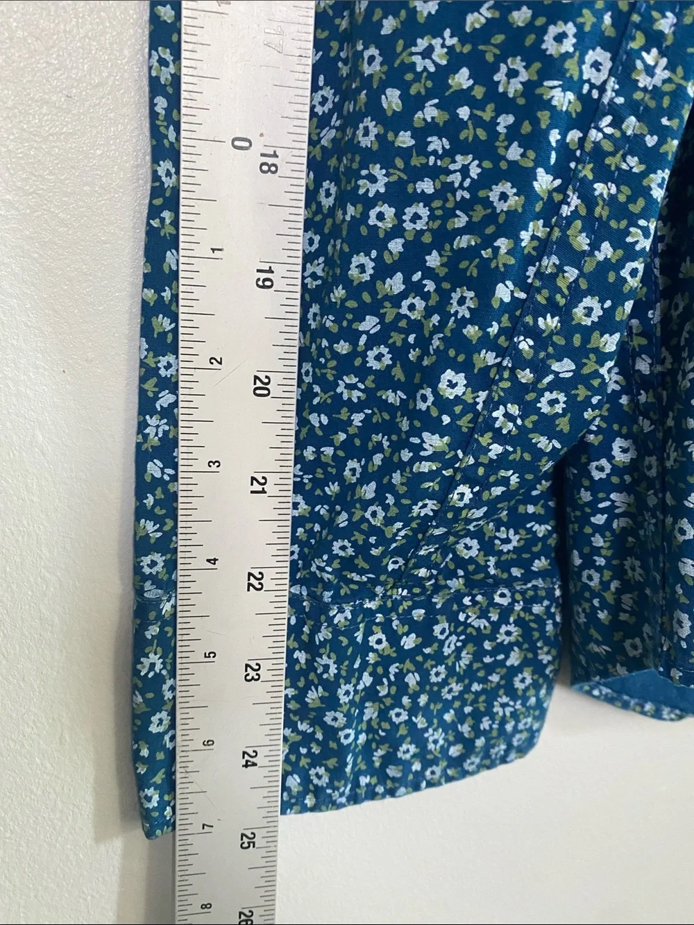J Crew Slim Fit Flex Washed Shirt Mens Large Blue Floral Long Sleeve Button Down